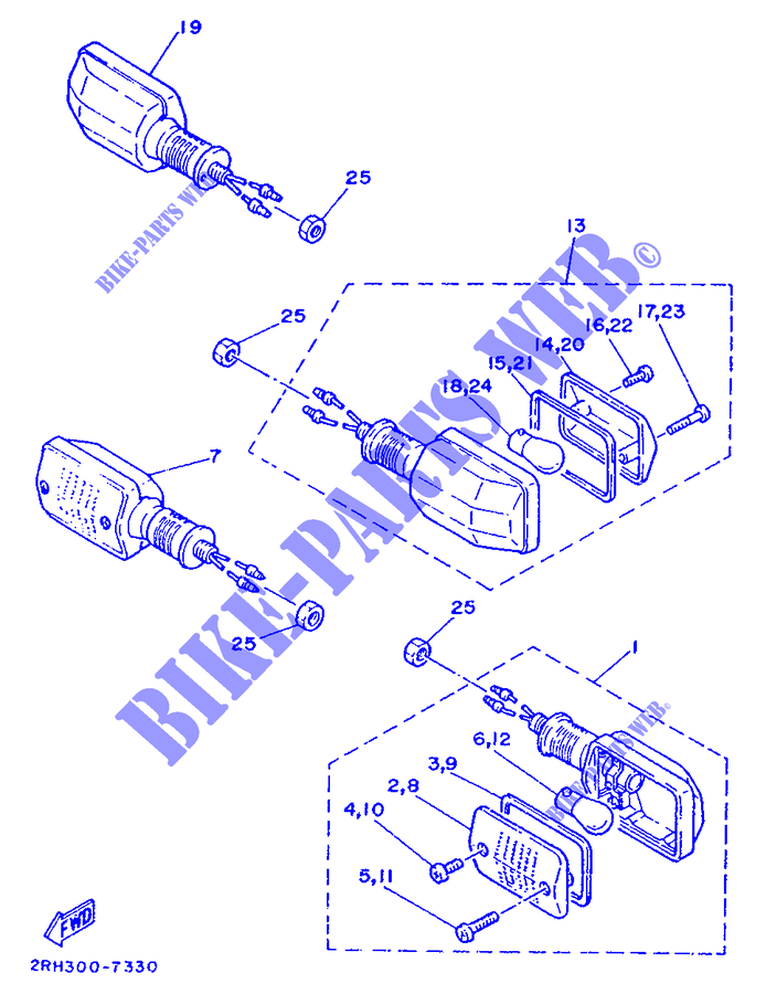 BLINKER für Yamaha TZR125 1989