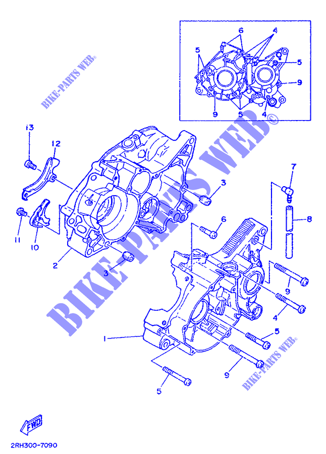 MOTORGEHÄUSE für Yamaha TZR125 1989