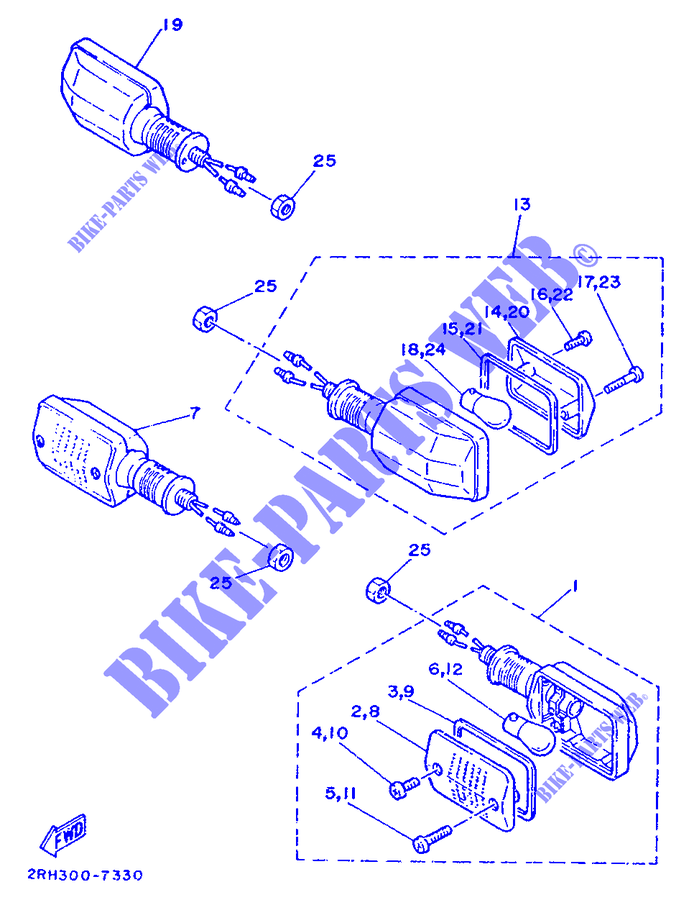 BLINKER für Yamaha TZR125L 1989
