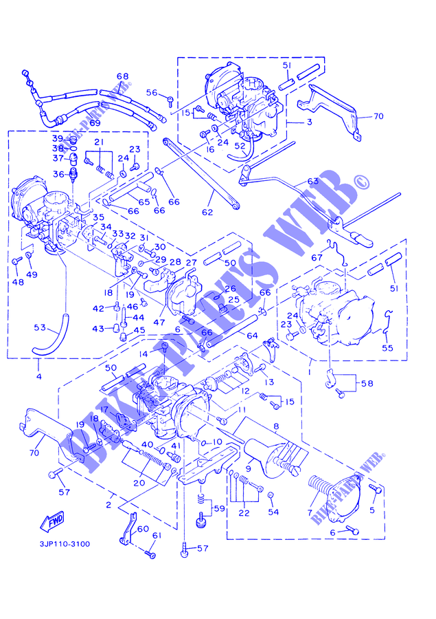 VERGASER für Yamaha VMX12 2001