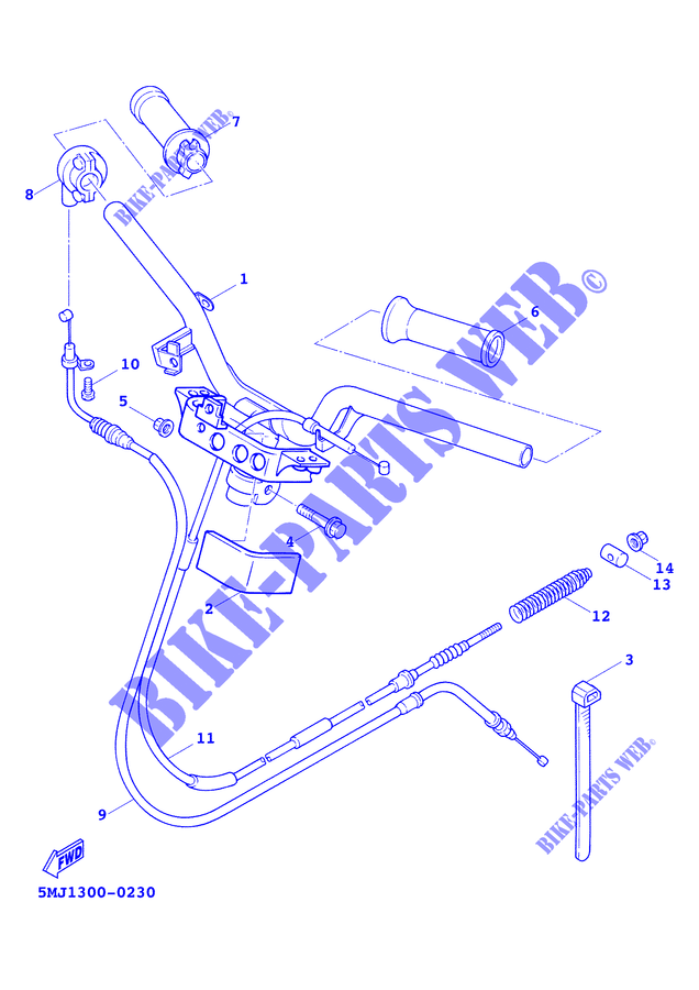 LENKER / KABEL für Yamaha XC125FH 2000