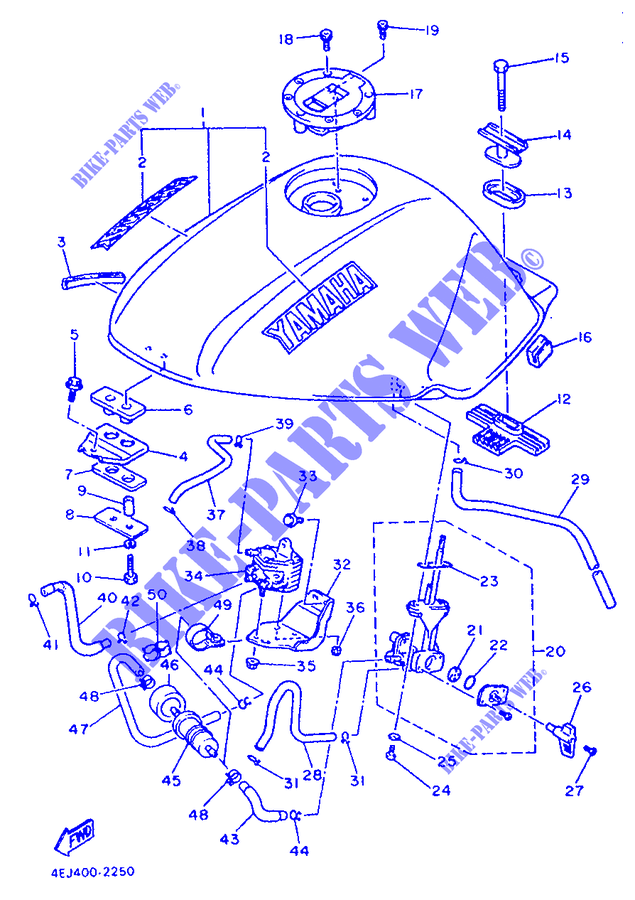 BENZINTANK für Yamaha XJ600S 1992