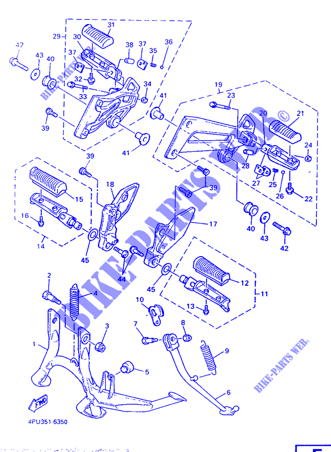 STAENDER / FUSSRASTE für Yamaha XJR1200SP 1998
