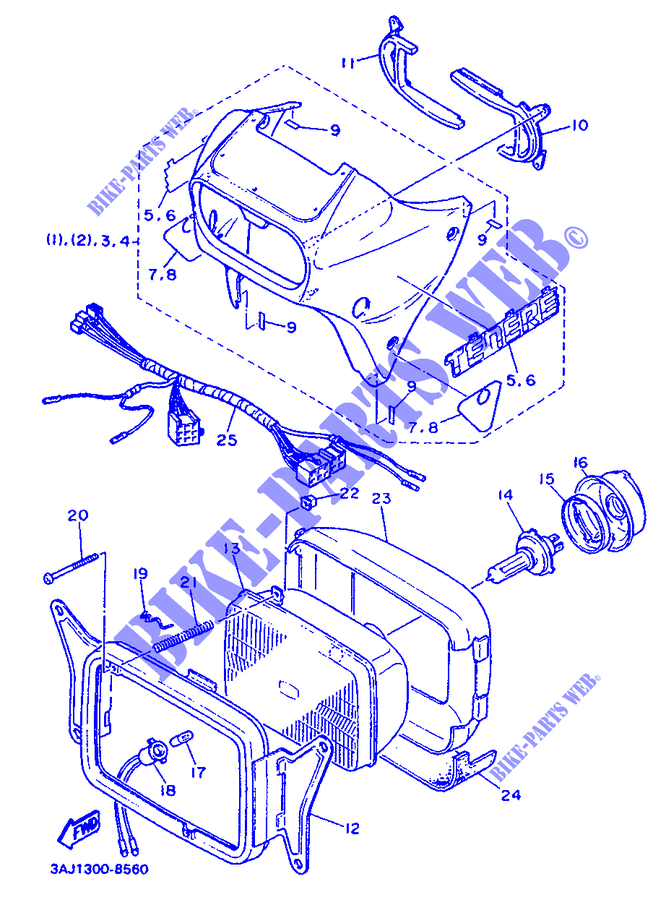 ALTERNATIVE CHASSIS / ELEKTRIC für Yamaha XT600Z 1988