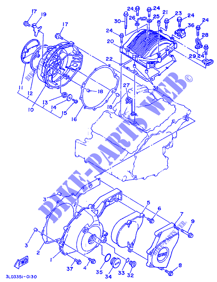 DECKEL   MOTOR 1 für Yamaha XTZ750 (37KW) 1991