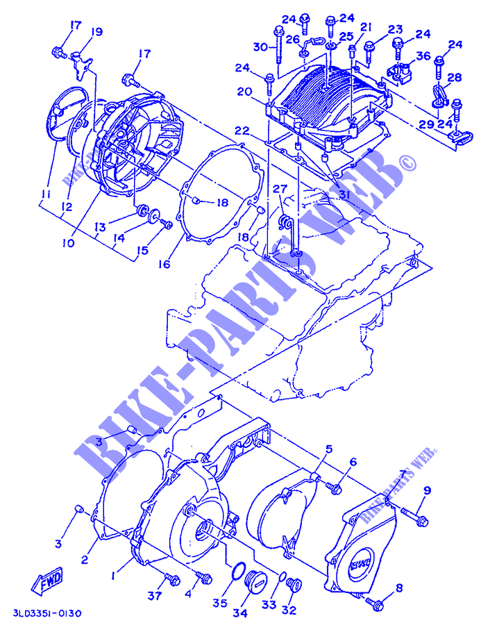 DECKEL   MOTOR 1 für Yamaha XTZ750H (51KW) 1992