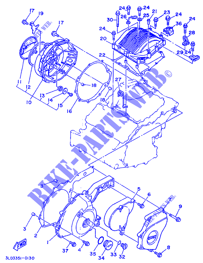 DECKEL   MOTOR 1 für Yamaha XTZ750N (37KW) 1993