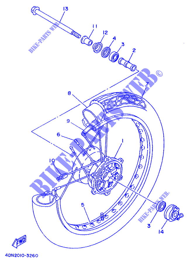 VORDERRAD für Yamaha XV125 1997