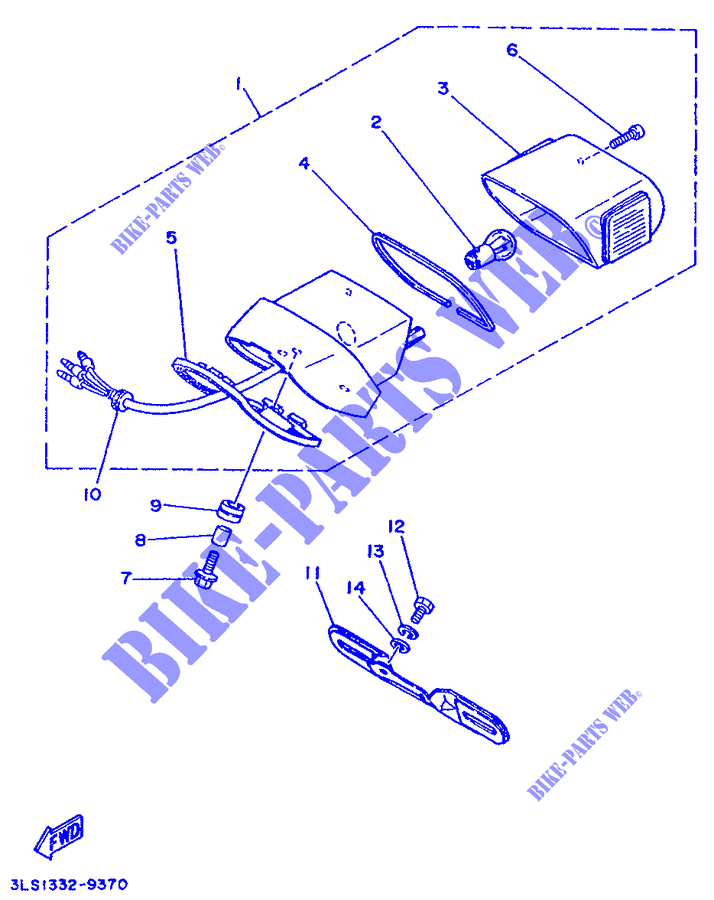 RÜCKLICHT für Yamaha XV125S 1999