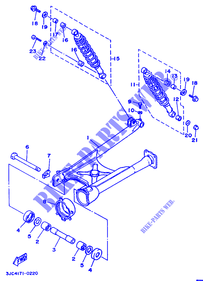 SCHWINGE / STOßDÄMPFER für Yamaha XV535 1999