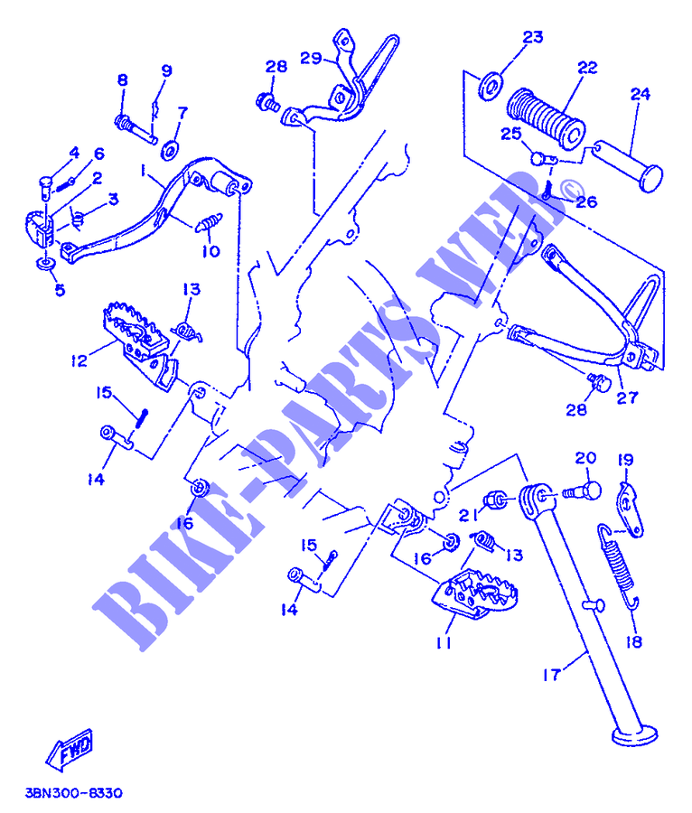 STAENDER / FUSSRASTE für Yamaha DTE125 1989