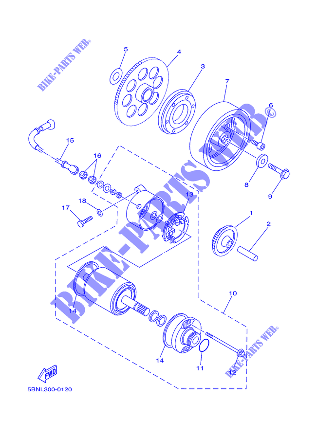 ANLASSERKUPPLUNG für Yamaha DRAGSTAR 650 CLASSIC 2000
