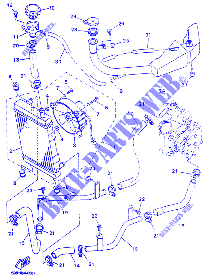 KÜHLER für Yamaha YP125R 2000