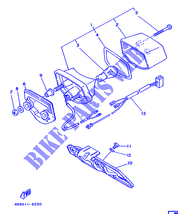 RÜCKLICHT für Yamaha DT50MX 1988