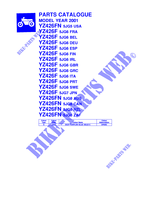 VORWORT CATALOGUE für Yamaha YZ426FN 2001