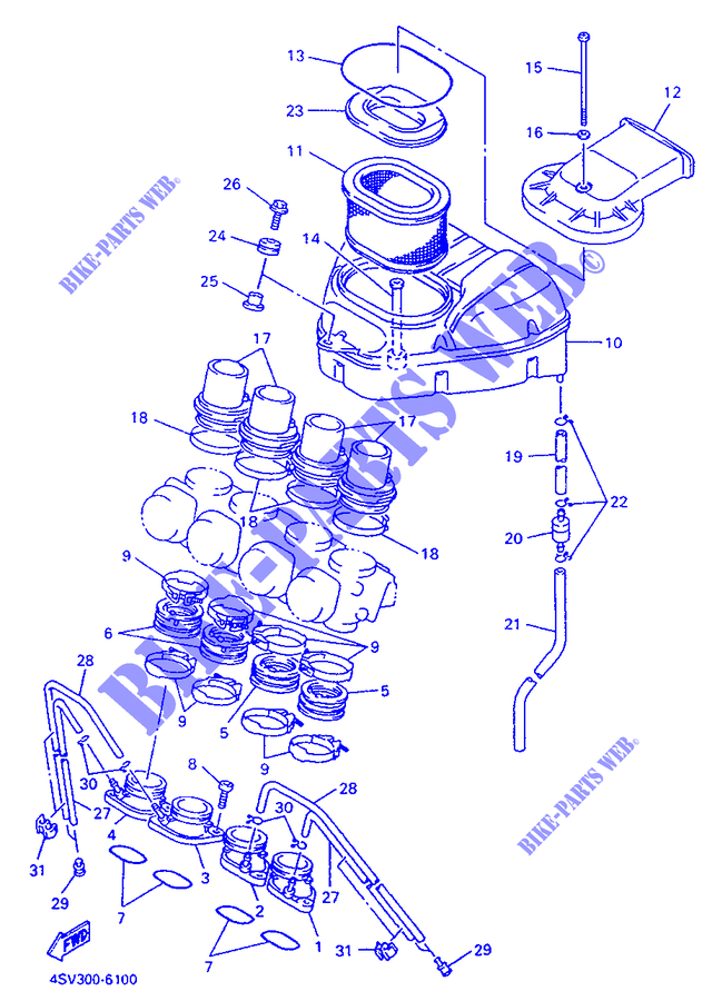 EINLASS für Yamaha YZF1000R 1998